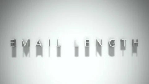 Email length 3D title animation white text on a white background Stock Footage 299647876