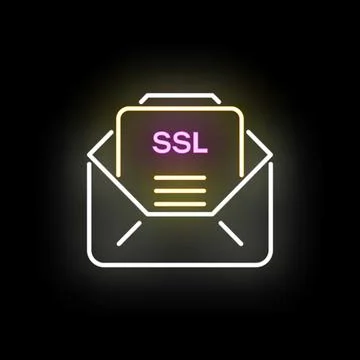 Email letter receiving ssl protocol secure encryption Stock-Illustration