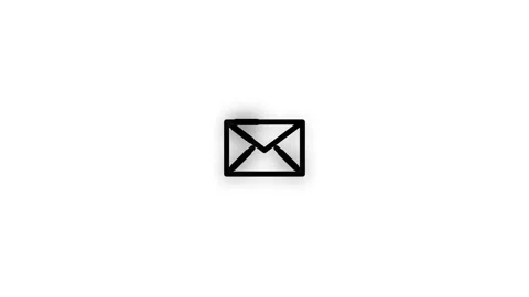 Email Line Icon Animation Loop White Background Stock Footage 341302516