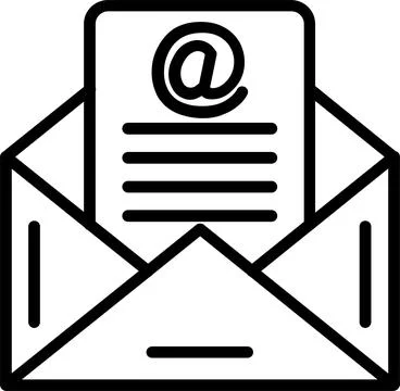 Email  Line Icon Design Stock Illustration