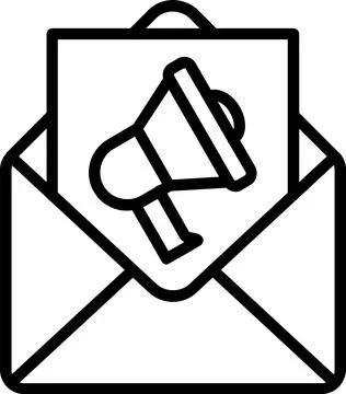 Email Line Icon Design Stock Illustration