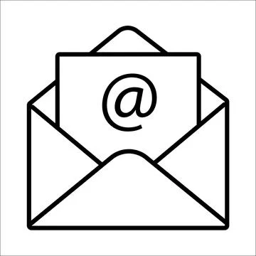 Email line icon Stock Illustration