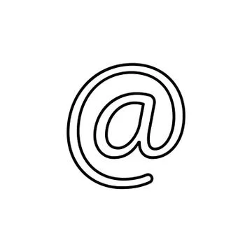 Email line icon. vector illustration black on white background Stock Illustration