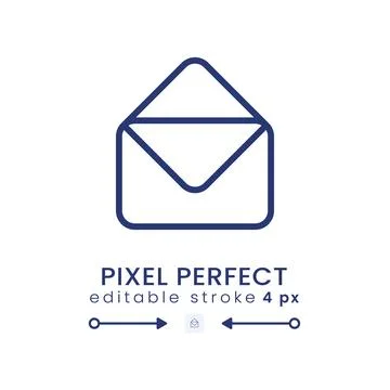 Email linear desktop icon Illustrazione stock