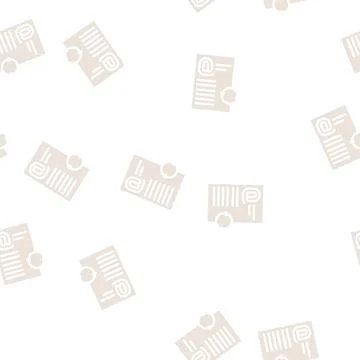 Email list cleaning glyph vector seamless pattern イラスト素材