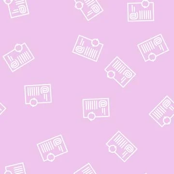 Email list cleaning line vector seamless pattern Stock Illustration