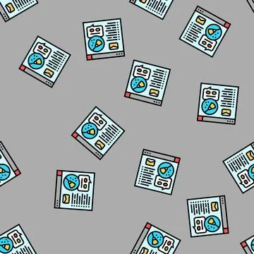 Email list cleaning marketing vector seamless pattern 库存插图