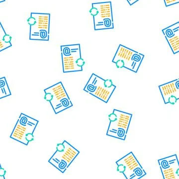 Email list cleaning vector seamless pattern イラスト素材