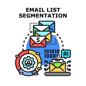 Email list segmentation concept vector illustration Stock Illustration