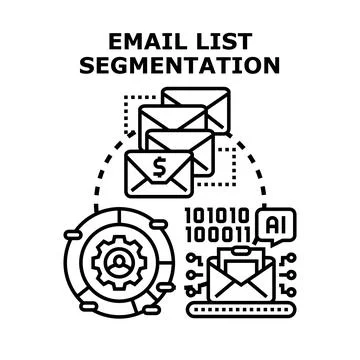 Email list segmentation concept vector illustration Stock Illustration