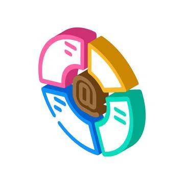 Email list segmentation isometric icon vector illustration Stock Illustration