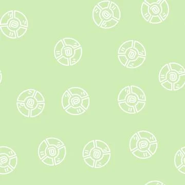 Email list segmentation line vector seamless pattern Illustrazione stock