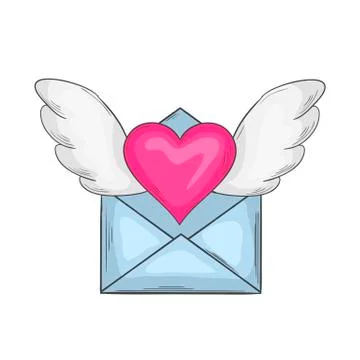Email love icon Stock Illustration