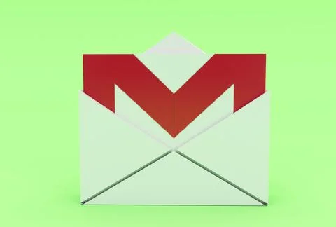 Email, mail envelope Notification icon 3d illustration minimal 3d render. Illustrazione stock