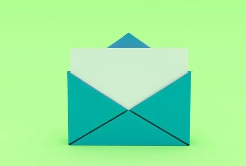 Email, mail envelope Notification icon 3d illustration minimal 3d render. Stock Illustration