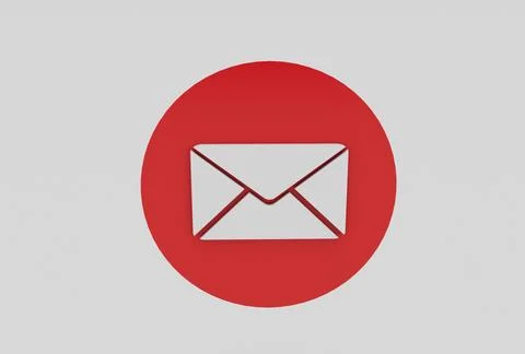 Email, mail envelope Notification icon 3d illustration minimal 3d render. Stock Illustration