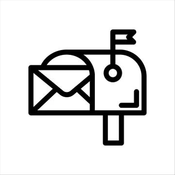 Email, mailbox Icon Vector Illustration Design 库存插图