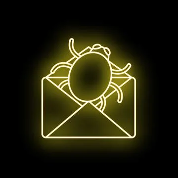 Email malware bug emerging cyber security threat Stock Illustration