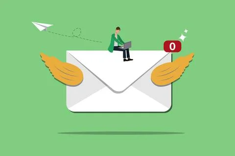 Email management, handle many emails or manage Stock Illustration