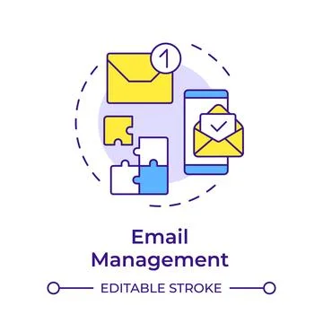 Email management multi color concept icon イラスト素材