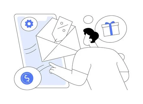 Email marketing abstract concept vector illustration. 스톡 일러스트