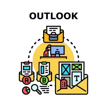 Email marketing campaign concept creating messages Stock Illustration