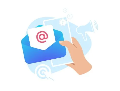 Email Marketing concept. Segment for personalization, various email marketing Stock Illustration