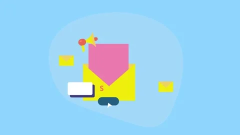 Email marketing error, spam message trigger and user alert. Stock Footage 334772857