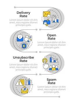 Email marketing infographic vertical sequence Illustrazione stock
