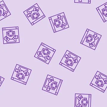 Email marketing line seamless pattern Stock Illustration
