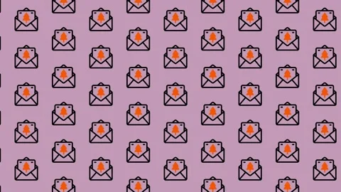 Email Marketing Pattern Background - Engaging Visuals for Digital Campaigns. Stock Footage 325375275