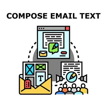 Email marketing strategy creating engaging text content Stock Illustration