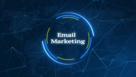 Email Marketing Text Effect Technology Background Stock Footage 262598797