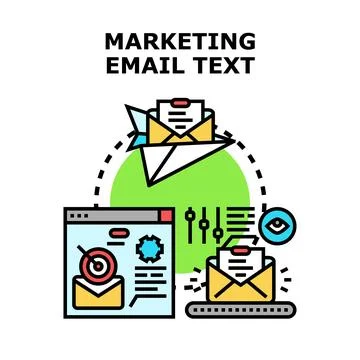 Email marketing vector concept developing digital campaign Stock-Illustration