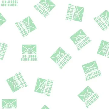 Email message with binary code glyph seamless pattern Stock Illustration