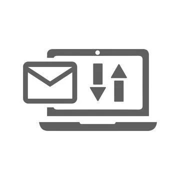 Email, message, chat icon. Gray vector EPS Stock Illustration