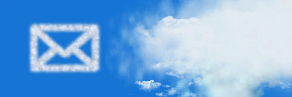 Email message Cloud Icon with sky Stock Photos