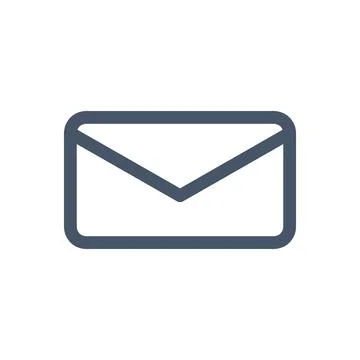 Email Message Color Line Icon Editable Stroke Vector Symbol Stock Illustration