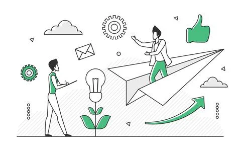 Email message communication Illustrazione stock
