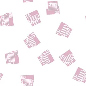 Email message engagement glyph vector seamless pattern Stock Illustration