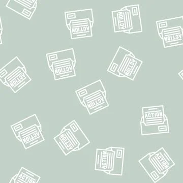 Email message engagement line vector seamless pattern Stock Illustration