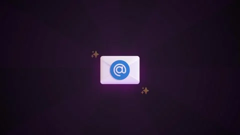 Email message envelope icon floating with glowing light Stock Footage 346739641