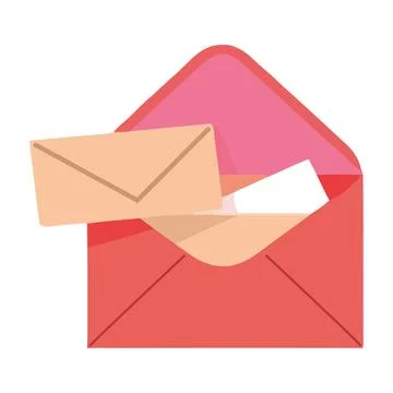 Email message with envelope icon Illustrazione stock