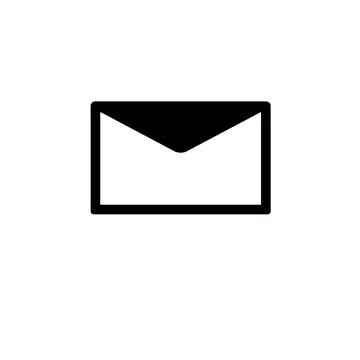 Email Message, Envelope Letter, Mailing Solid Flat Vector Icon Isolated on Wh Stock Illustration