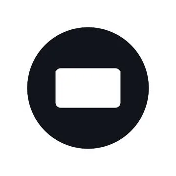 Email Message Icon Black Circle Button Business Finance Symbol Vector Stock Illustration