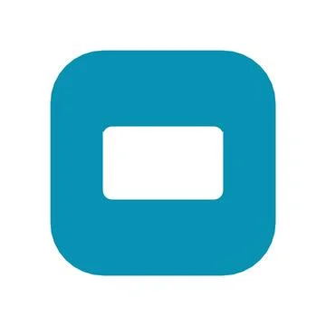 Email Message Icon Color Rounded Square Button Business Finance Symbol Vector Stock Illustration