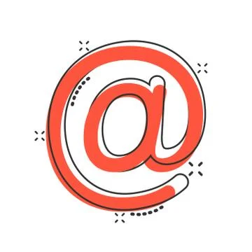 Email message icon in comic style. Mail document cartoon vector illustration  Stock-Illustration