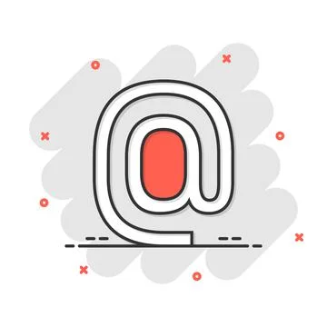 Email message icon in comic style. Mail document cartoon vector illustration  Stock Illustration