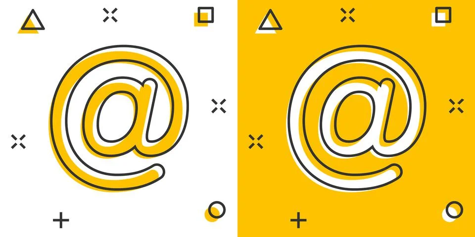 Email message icon in comic style. Mail document cartoon vector illustration  Stock-Illustration
