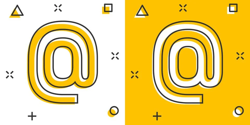 Email message icon in comic style. Mail document cartoon vector illustration  Stock Illustration
